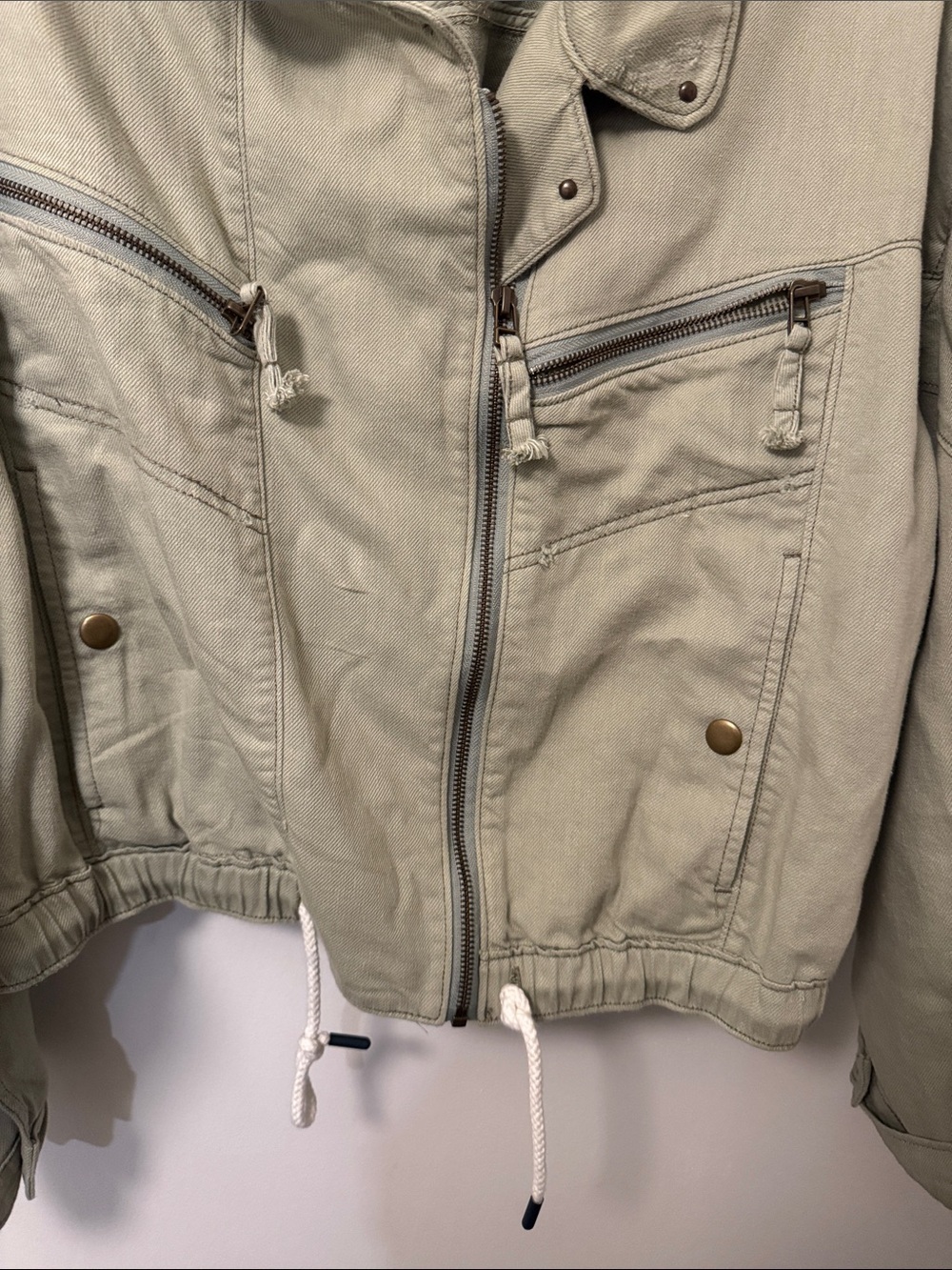 Anthropologie Pilcro Tidal Moto Utility Jacket XL - Picture 6 of 9